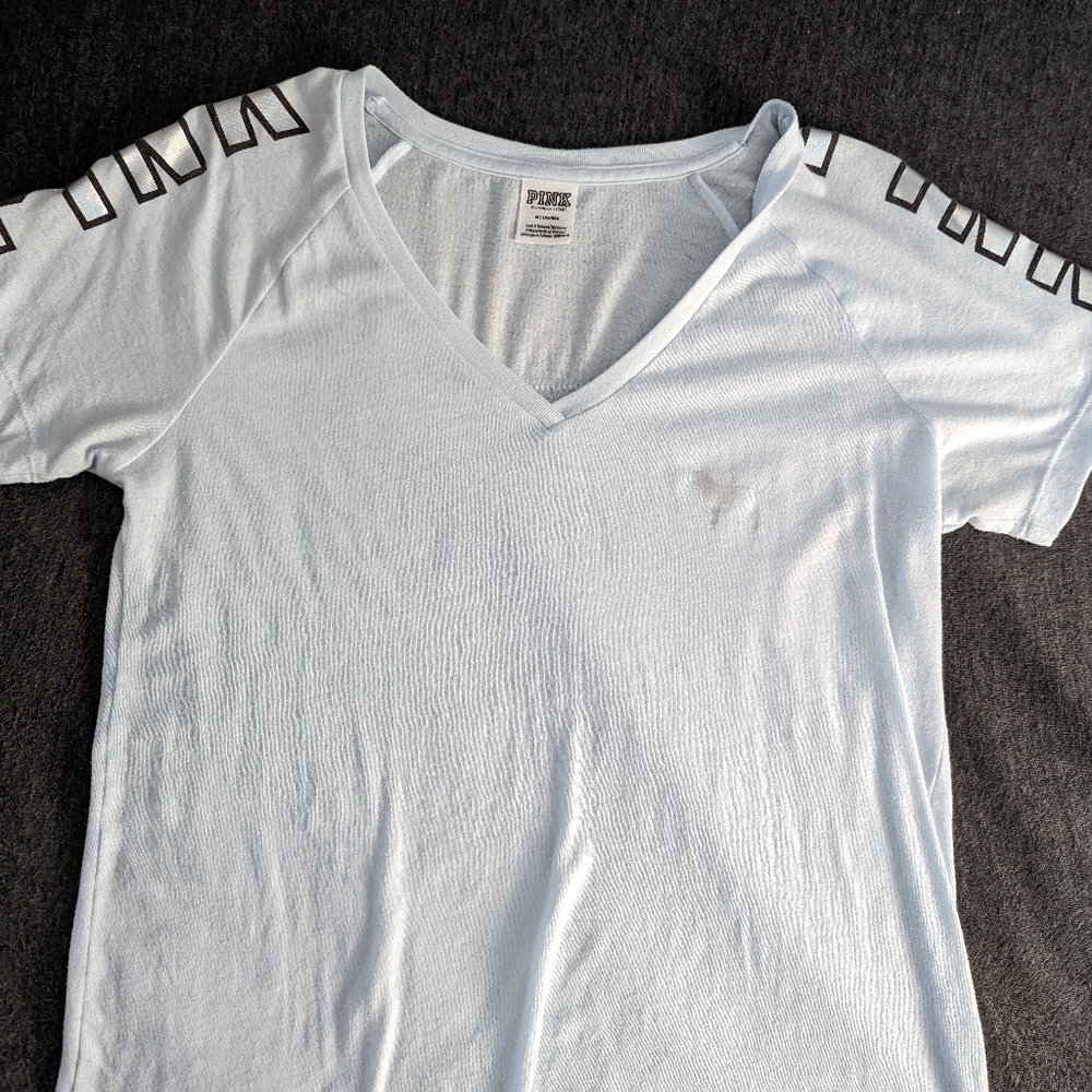 Victoria's Secret sequin dog v-neck tee